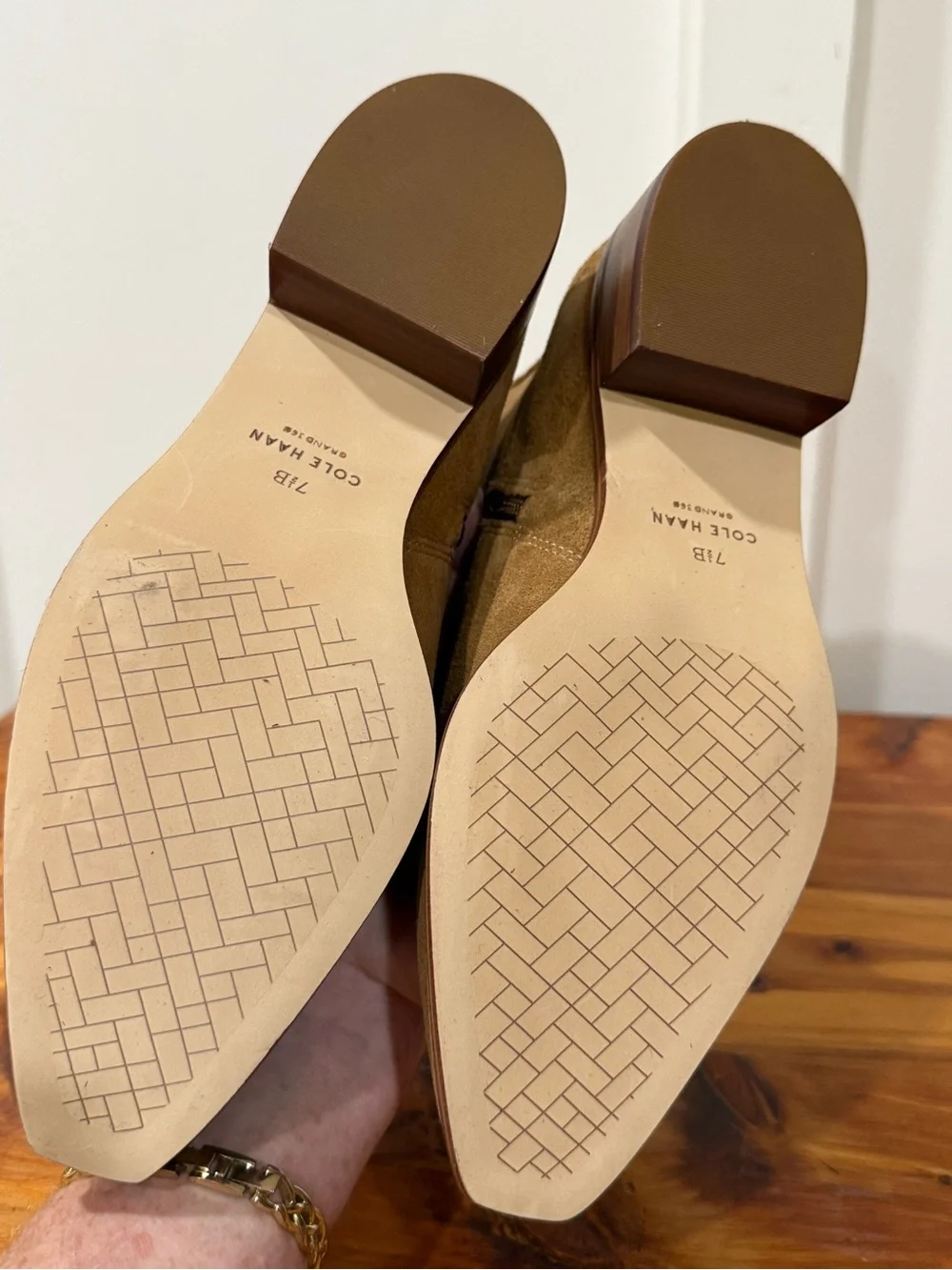 NWOT Cole Haan Naia Suede Tan Ankle Booties